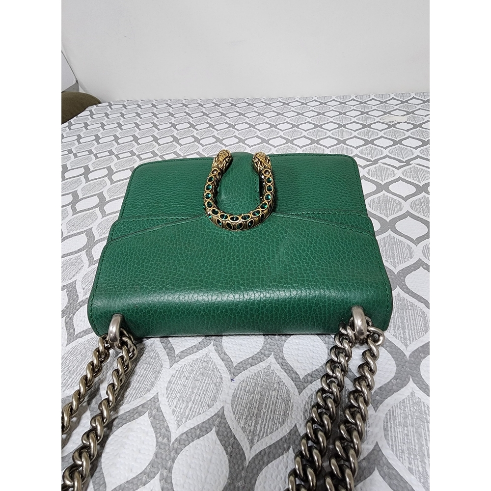 Gucci Small Leather Dionysus Crossbody Bag Green - Picture 10 of 16